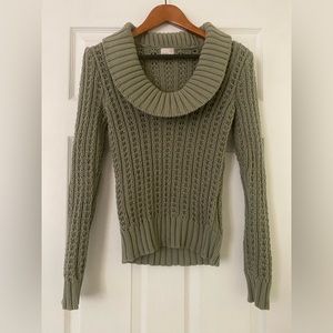 Sage Green Caslon Cowl Neck Knit Sweater XS